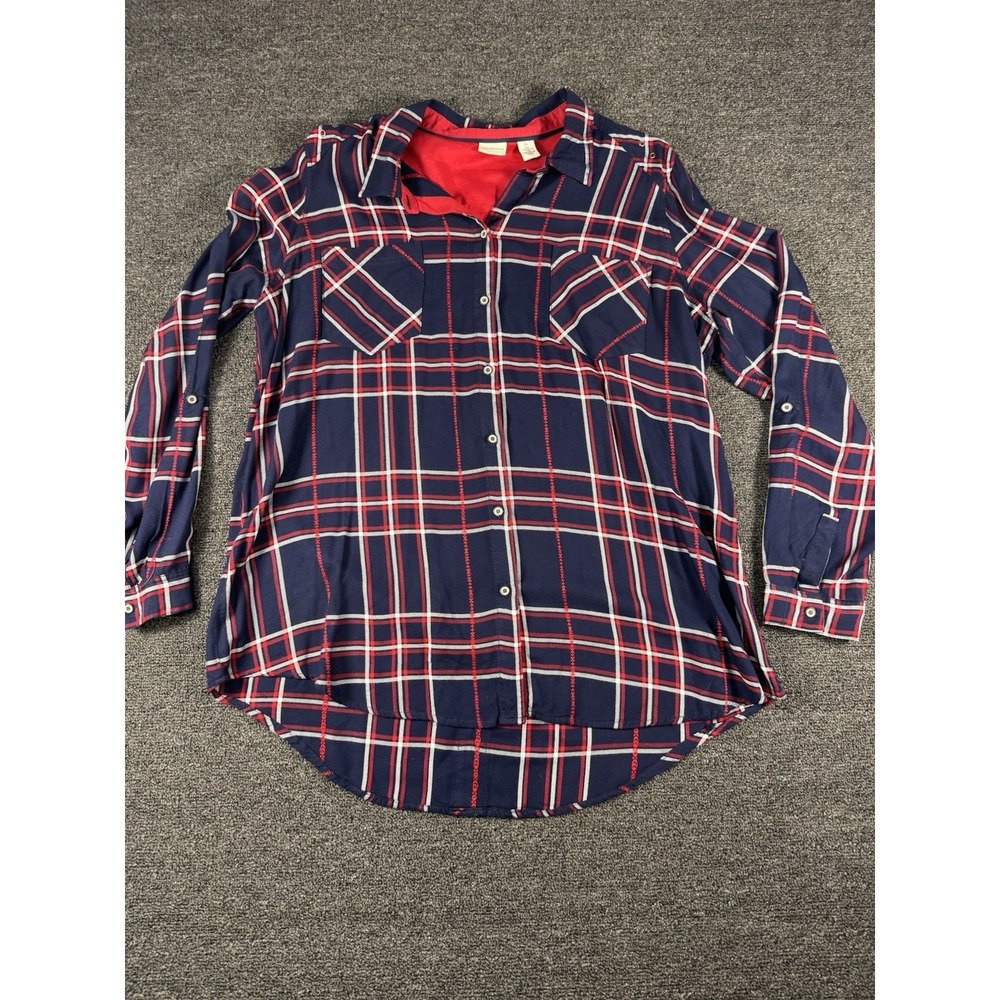 Westbound‎ Women's Blue & Red Button Up Plaid Shirt XL
